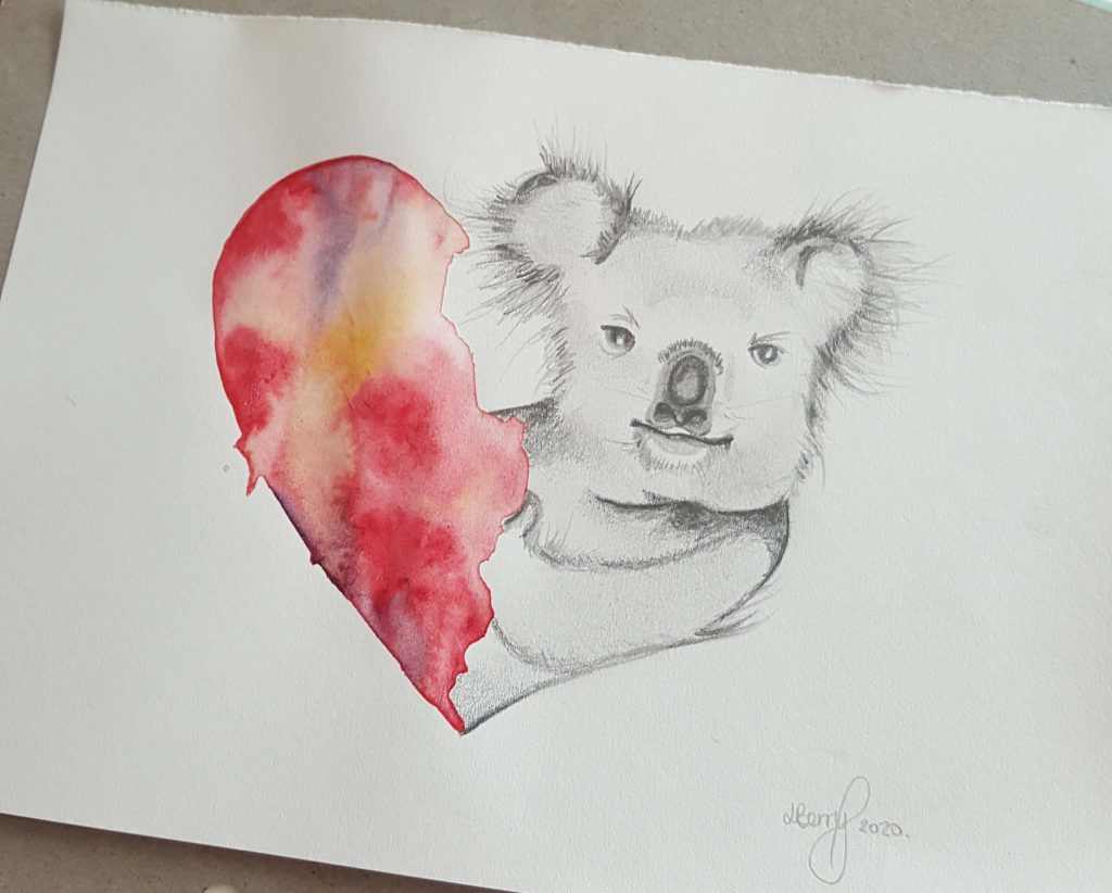 art for change koala drawing